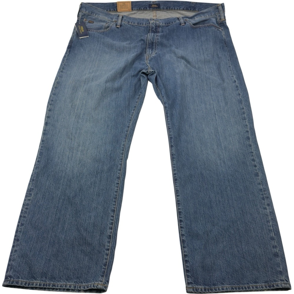Polo Ralph Lauren Blue The Hampton Relaxed Straight‎ 5-Pocket Jeans 50x32 NWT